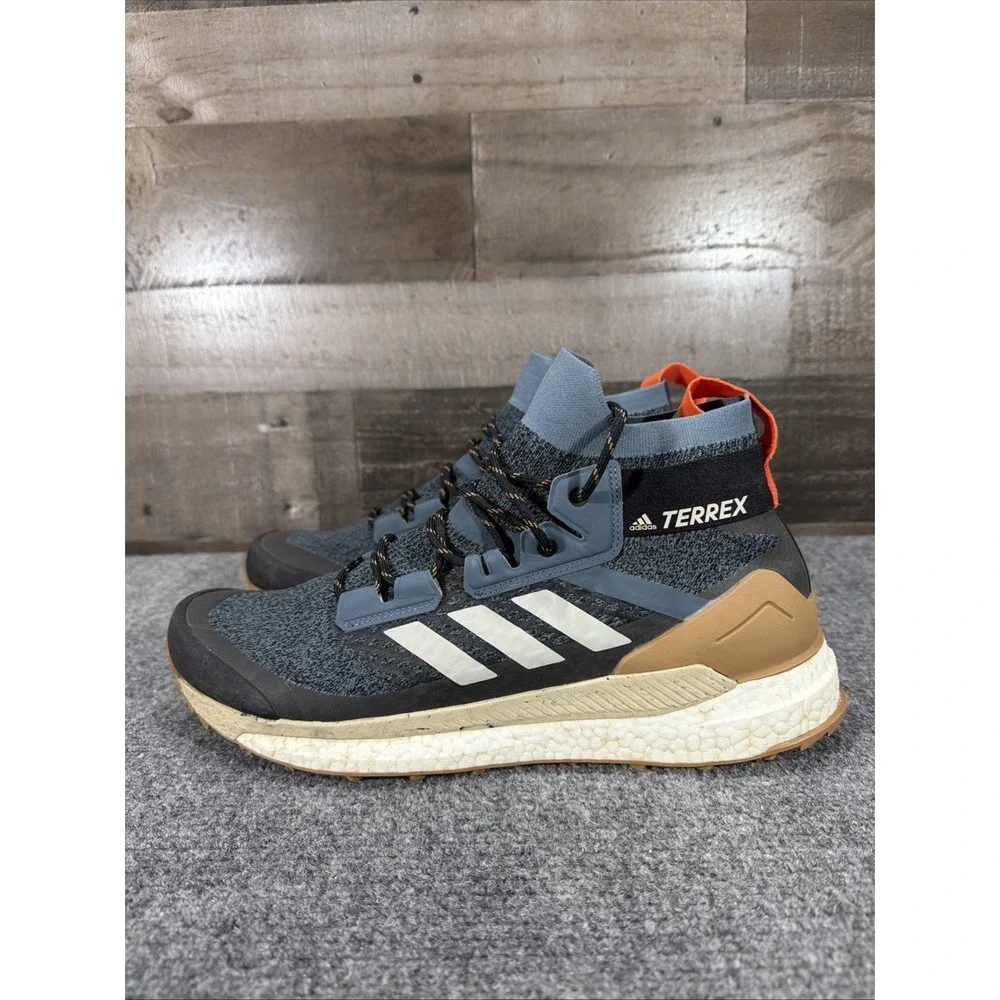Adidas Terrex Free Hiker 2.0 GTX Hiking Boots Trail Shoes Mens Size 13 Blue